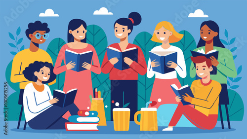Diverse book club gathering for learning and community engagement