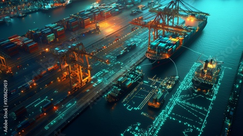 Digital Twin of Port with Real-Time Ship Tracking