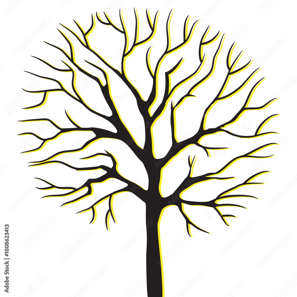 Obraz premium tree silhouette vector
