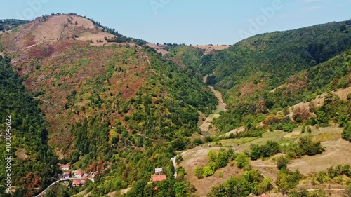 Majestic Aerial View of Bosnia and Herzegovina's Mountain Peaks and Valleys - 4K Drone Footage of Idyllic Woodland and Wilderness Adventure