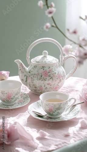 Elegant Pastel Floral Tea