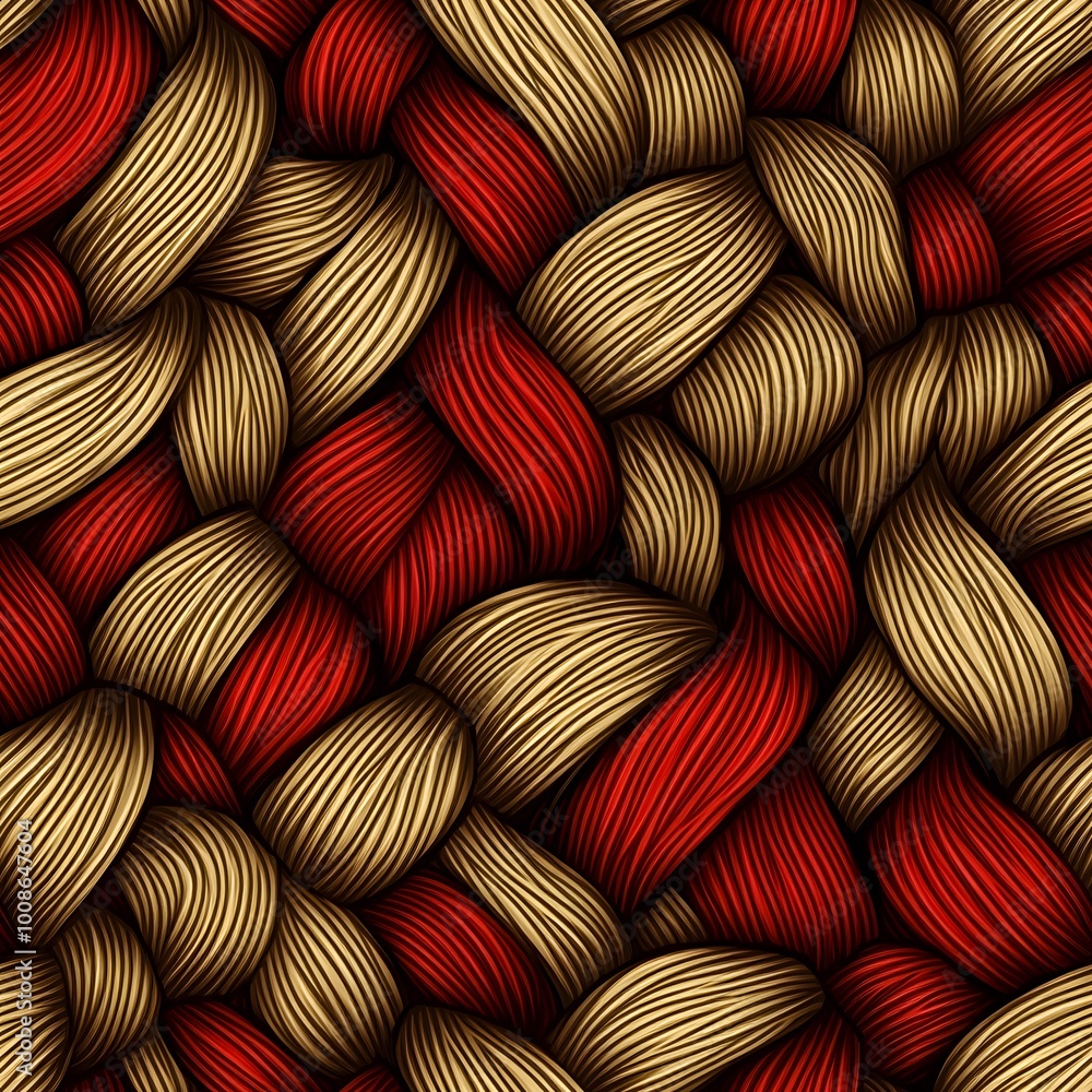 Abstract Red and Gold Intertwined Pattern Abstract Red and Gold Intertwined Pattern