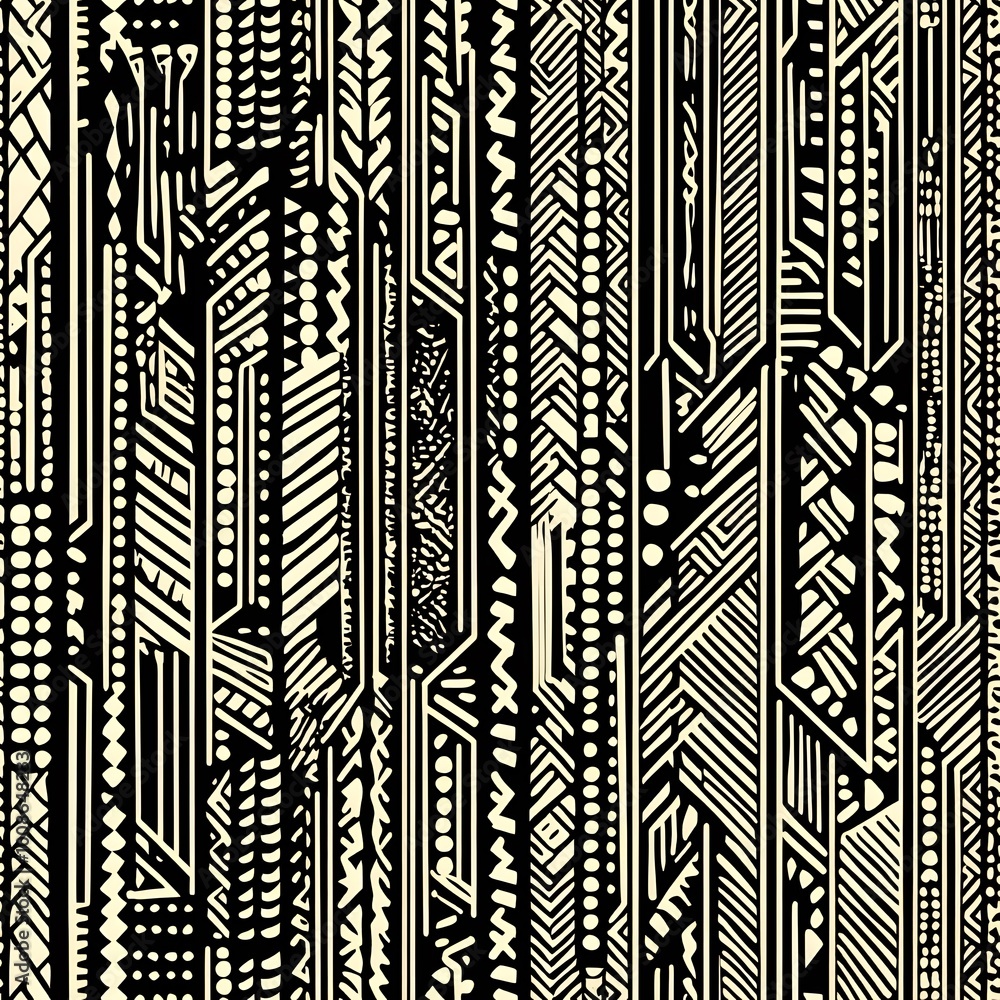 Abstract Geometric Black and White Pattern Background Abstract Geometric Black and White Pattern Background