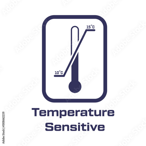 Temperature sensitive packaging symbol, Temperature sensitive, packaging symbol, cold chain, handle with care, temperature control, thermal protection, fragile, temperature warning, Web