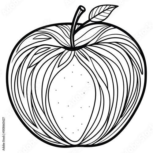 apple. vector art illustration.