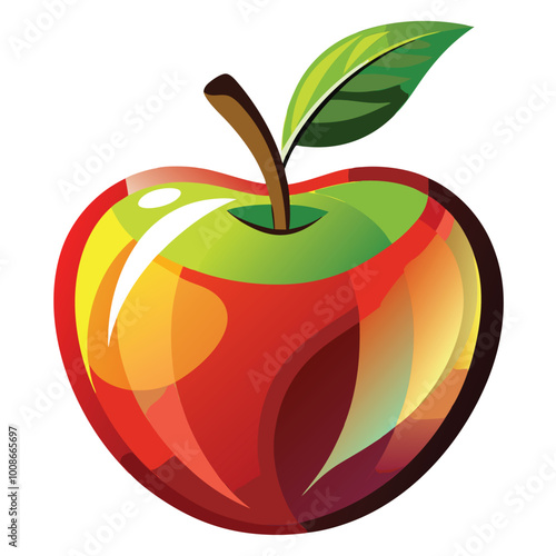 Wallpaper Mural Vector Illustration Of Apple. Torontodigital.ca