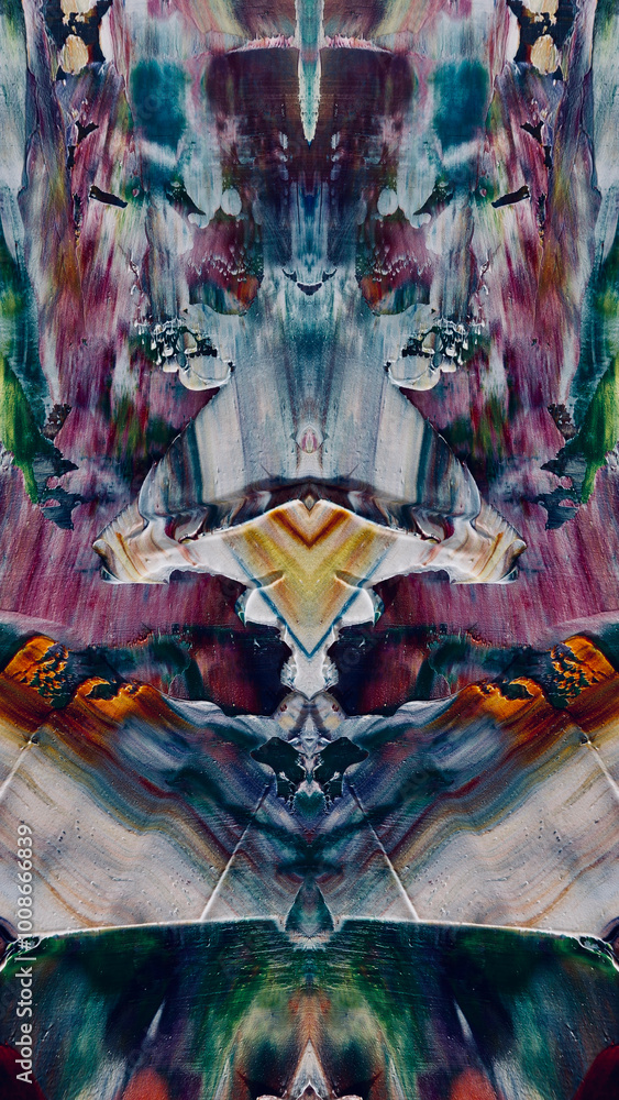 Fototapeta premium Abstract background wallpaper. Ethnic pattern. Mixtures of oil paint. Trendy hand painting canvas. Wall decor and Wall art prints Idea. 3D Texture. Art object