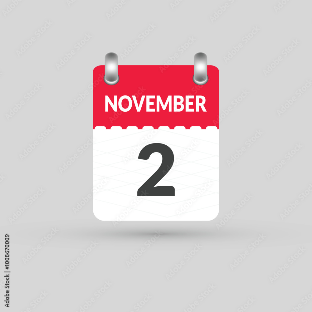 November 2 calendar Date, Month icon November 2 calendar Date, Month icon