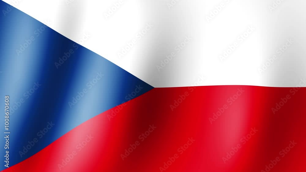 Czech Republic Waving Flag Animation Czech Republic Waving Flag Animation