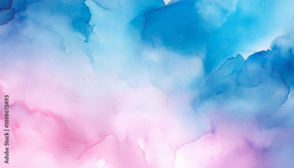 Watercolor style with a blend of blue and pink hues. The background has a soft, textured appearance with blue and pink tones. Creative colorful background, watercolor on paper background. Watercolor style with a blend of blue and pink hues. The background has a soft, textured appearance with blue and pink tones. Creative colorful background, watercolor on paper background.