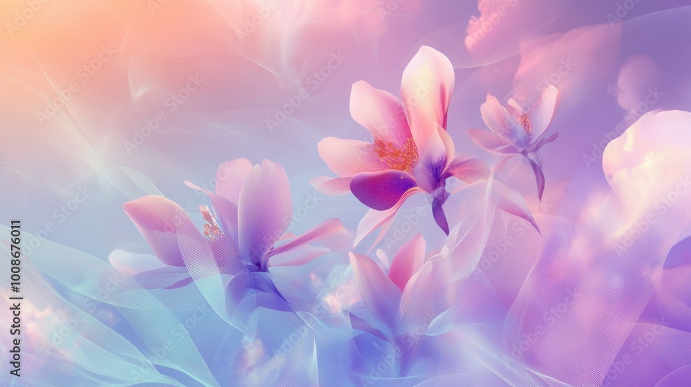 Pastel Floral Daydream: A Soft, Ethereal Wonderland Pastel Floral Daydream: A Soft, Ethereal Wonderland