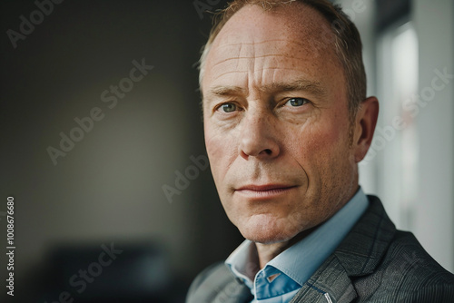 AI generated image of confident banker broker financial director photo