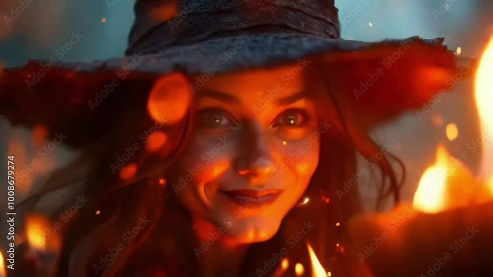 Halloween Witch . Fire embers particles over black background. Fire sparks background. Abstract dark glitter fire particles lights. Halloween Witch . Fire embers particles over black background. Fire sparks background. Abstract dark glitter fire particles lights.