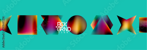 Fluid color geometric shapes abstract background. Vector Illustration For Wallpaper, Banner, Background, Card, Book Illustration, landing page