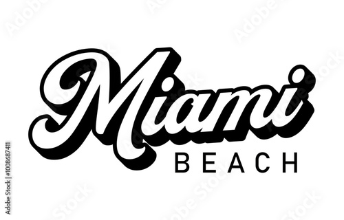 Miami beach typography design vector illustration
