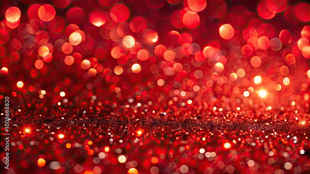 Shimmering Red Glitter Sparkles Creating a Stunning Background for Festive Celebrations and Events Shimmering Red Glitter Sparkles Creating a Stunning Background for Festive Celebrations and Events