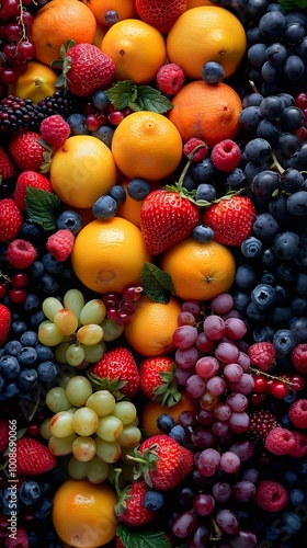 Vibrant Fruit Medley: A Colorful Still Life