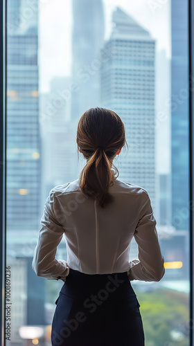 Woman CEO Contemplating Future from Modern Corporate Office Free Download Woman CEO Contemplating Future from Modern Corporate Office - GFXLoad