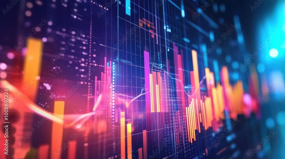 Colorful Data Visualization Abstract Background