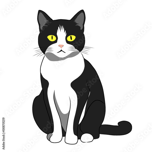 grey cat vector illustration