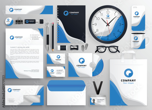 Blue promotional souvenirs design uniform for corporate identity