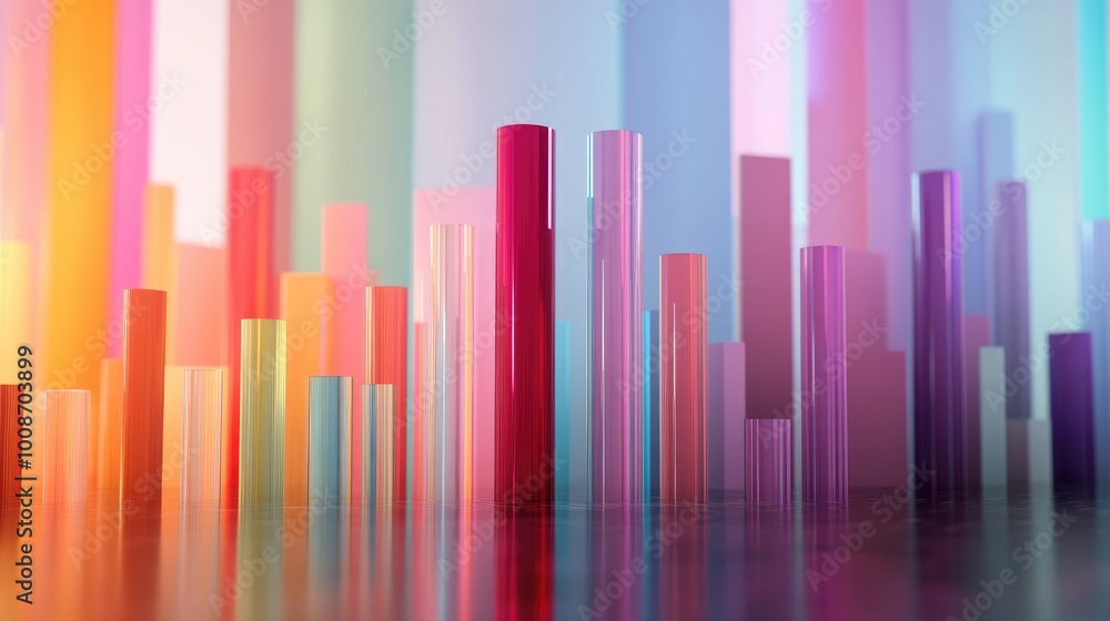 Colorful Cylinders with Reflections in Soft Light Colorful Cylinders with Reflections in Soft Light