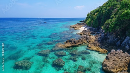 The stunning coral reefs at Koh Larn, a small island near Chonburi, perfect for snorkeling and diving.