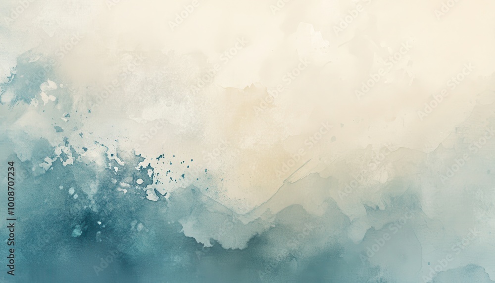 Obraz premium Abstract Watercolor Background with Blue and Beige Hues