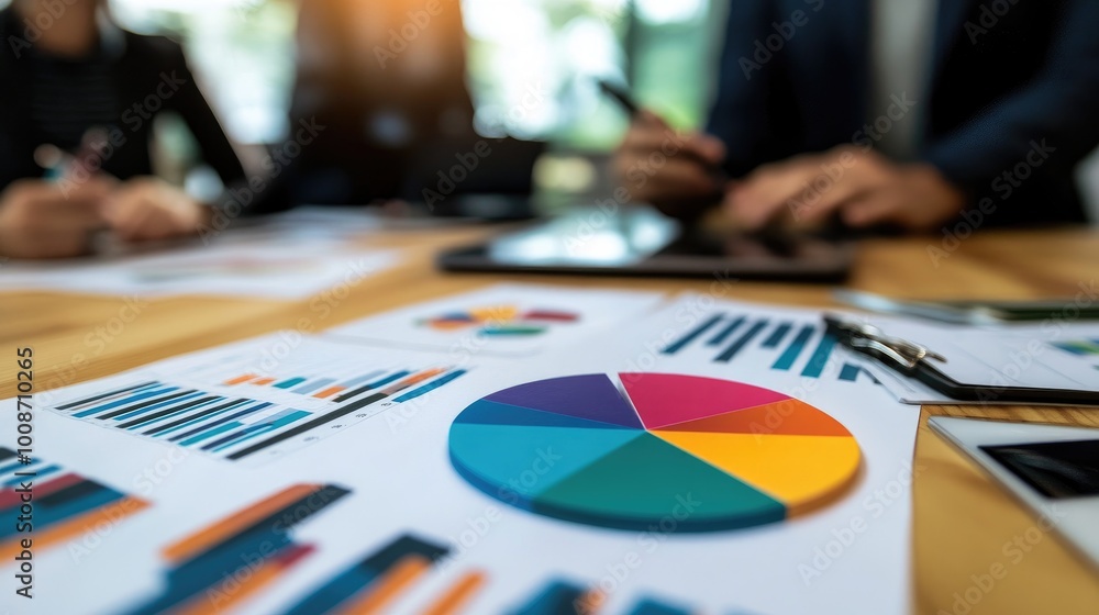 Business Meeting with Charts and Reports on Table Business Meeting with Charts and Reports on Table