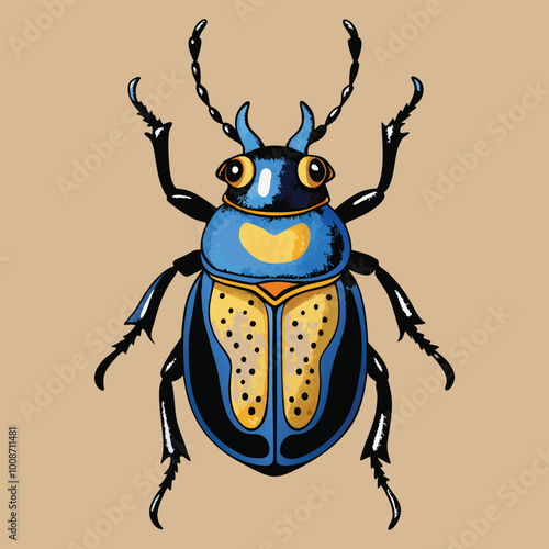 An illustration of an exotic beetle