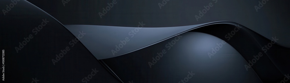 Abstract Dark Blue and Black Curving Shapes Abstract Dark Blue and Black Curving Shapes