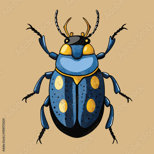 An illustration of an exotic beetle