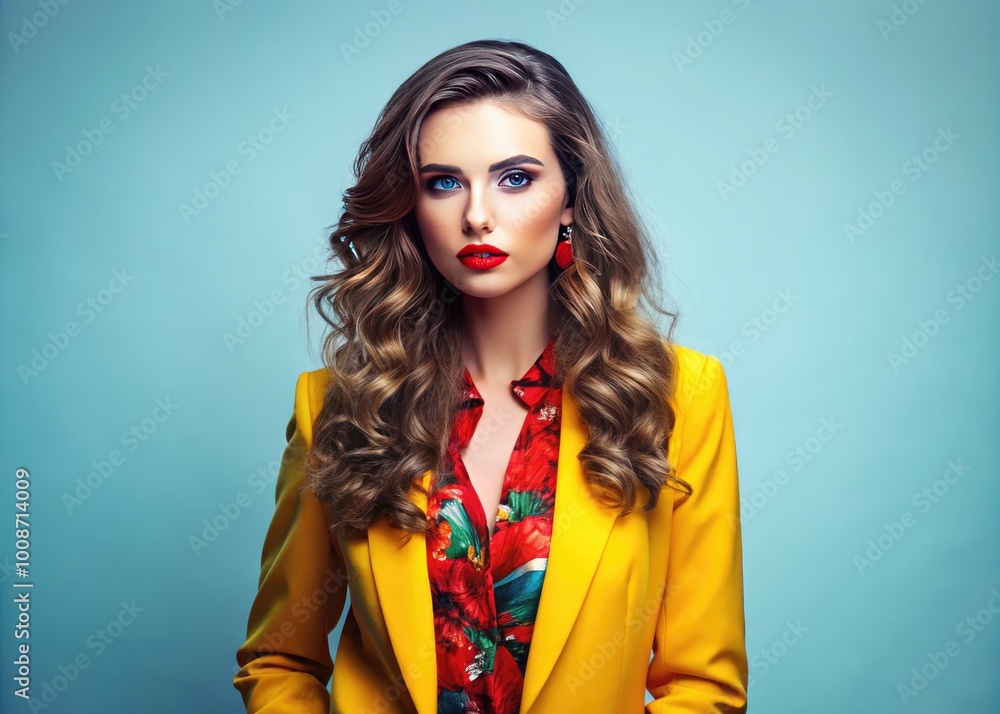 Stylish woman isolated on a white background showcasing modern fashion and confident demeanor Stylish woman isolated on a white background showcasing modern fashion and confident demeanor