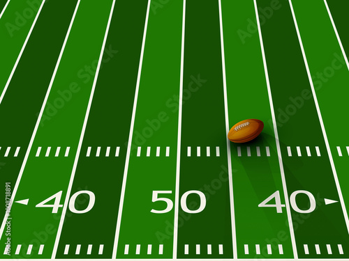 American football copy space template