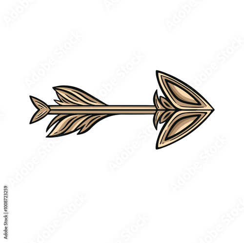 Beige arrow next symbol in retro