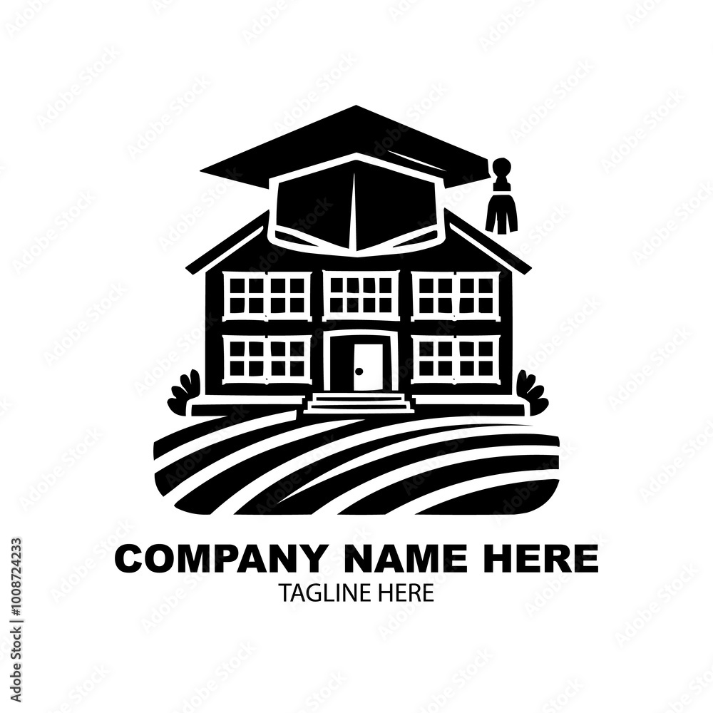 Fototapeta premium book home logo design