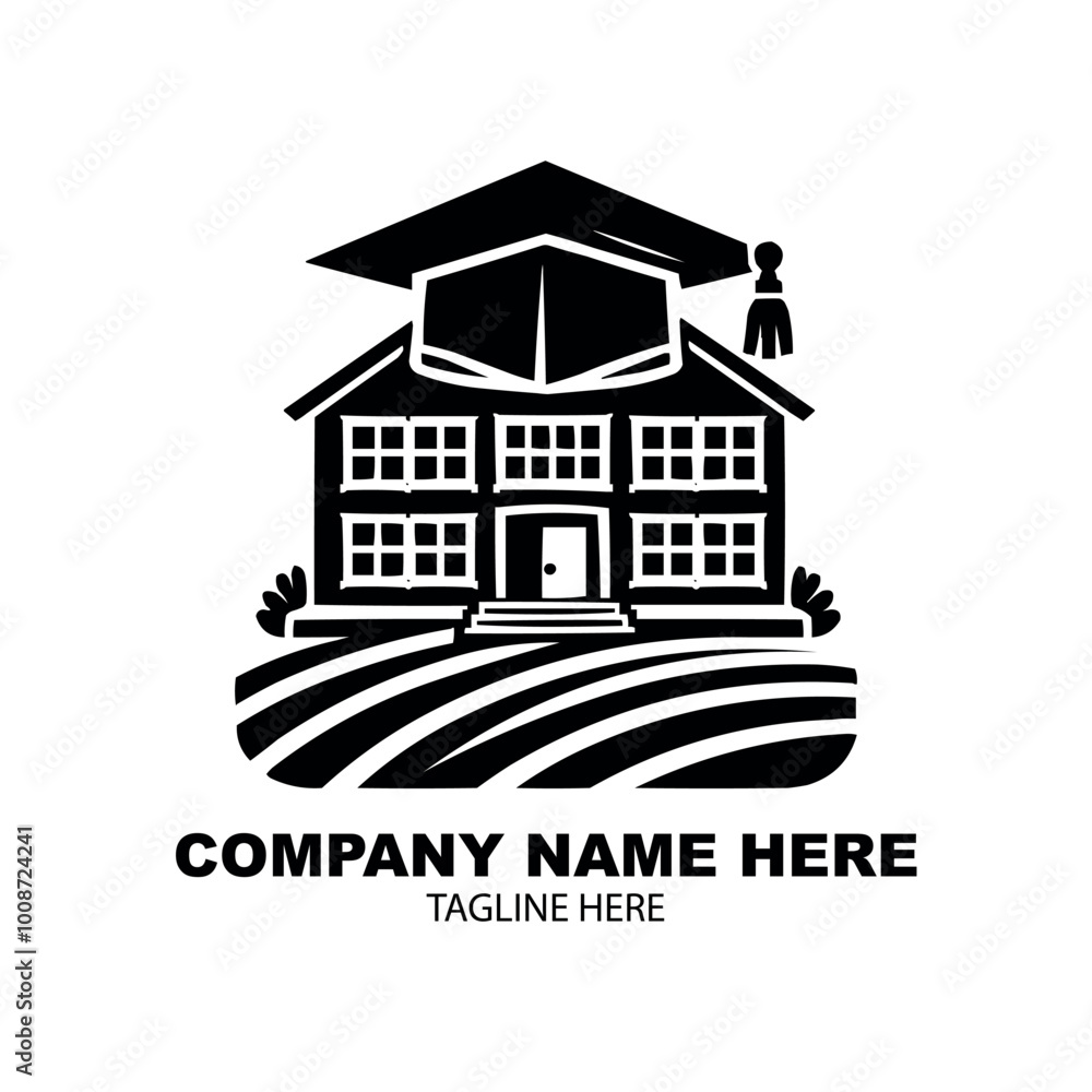 Fototapeta premium book home logo design