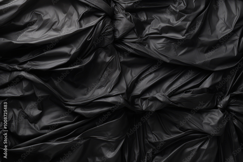 Processed collage of black cellophane garbage bag texture. Background for banner, backdrop Processed collage of black cellophane garbage bag texture. Background for banner, backdrop