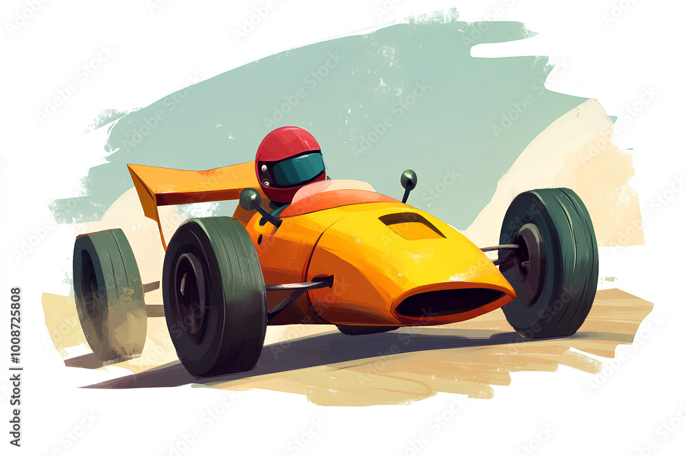 child's funny cartoon formula race car illustration art child's funny cartoon formula race car illustration art