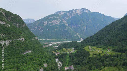 Soaring over Igne in the Dolomites, drone footage reveals its picturesque setting amid dramatic alpine scenery. photo