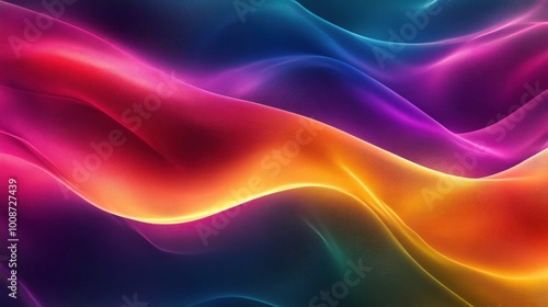 Abstract Colorful Waves, Digital Art