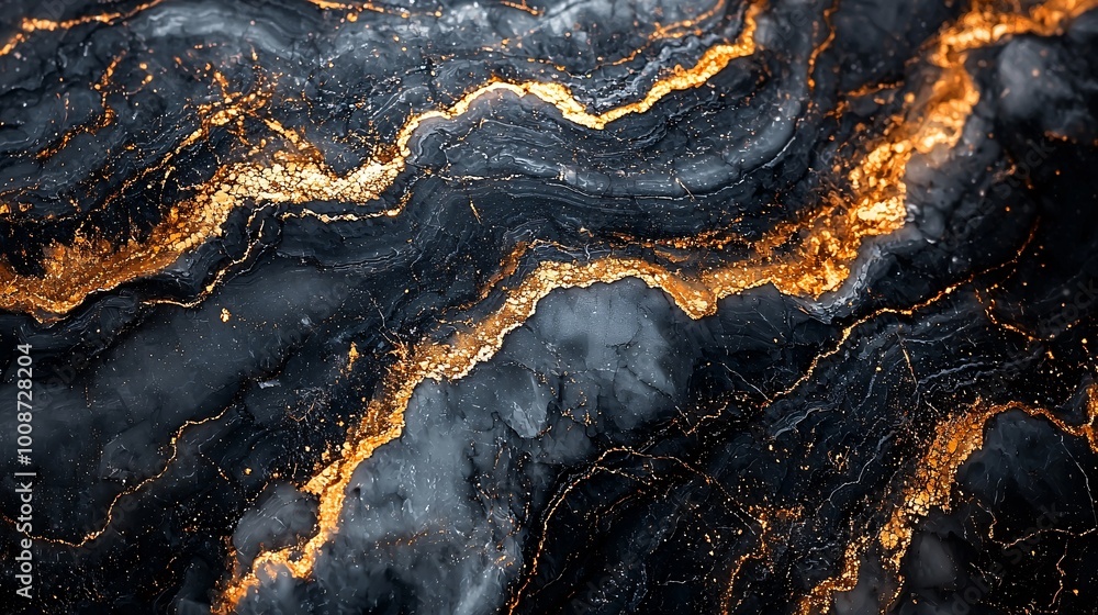 A light pastel black marble surface adorned with fine golden veins weaving across, evoking tranquility and sophistication A light pastel black marble surface adorned with fine golden veins weaving across, evoking tranquility and sophistication