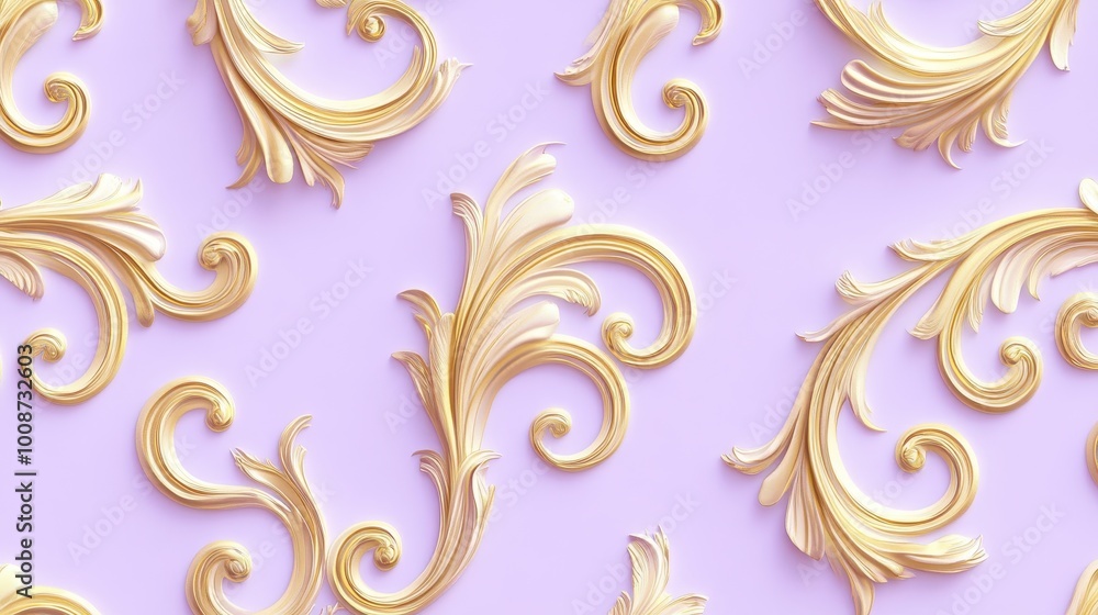 Elegant and Ornate Floral Pattern in Pastel Tones Elegant and Ornate Floral Pattern in Pastel Tones