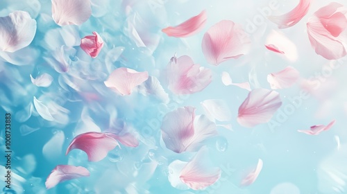 Delicate Flower Petals Drifting in the Breeze