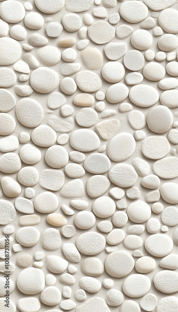 Beige Pebble Texture, Soft And Delicate Round River Stones Background, Natural Pattern Top View Beige Pebble Texture, Soft And Delicate Round River Stones Background, Natural Pattern Top View