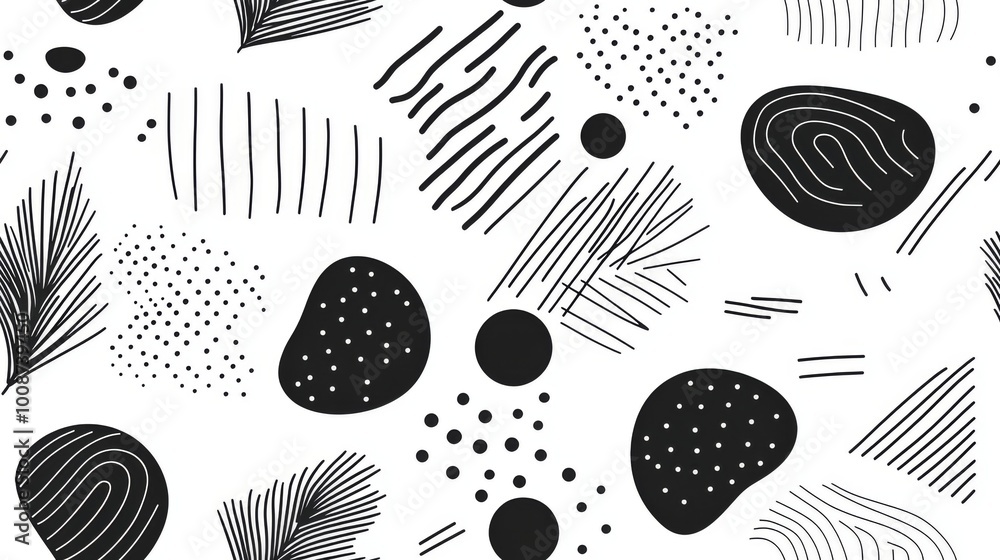 Minimalist pattern with simple line art seamless pattern. Cute abstract geometric background Minimalist pattern with simple line art seamless pattern. Cute abstract geometric background