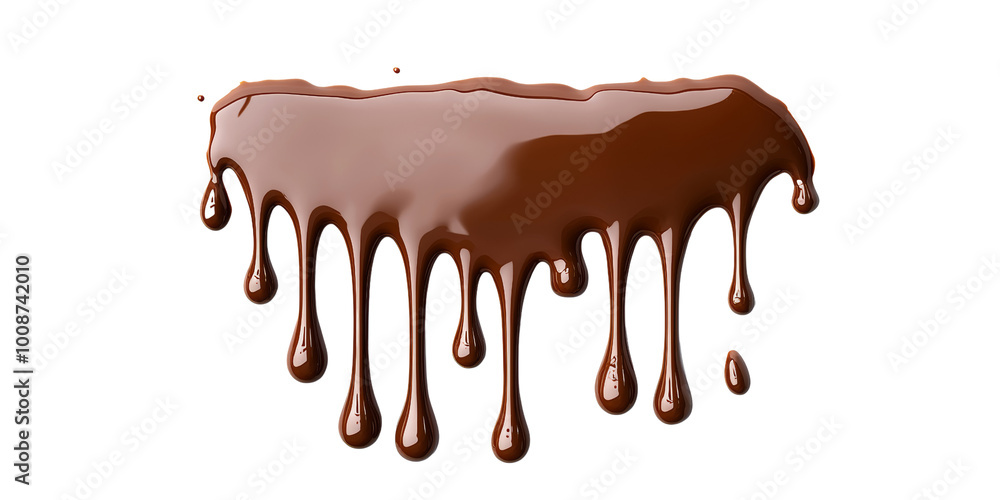 Dripping Chocolate on Transparent Background Dripping Chocolate on Transparent Background