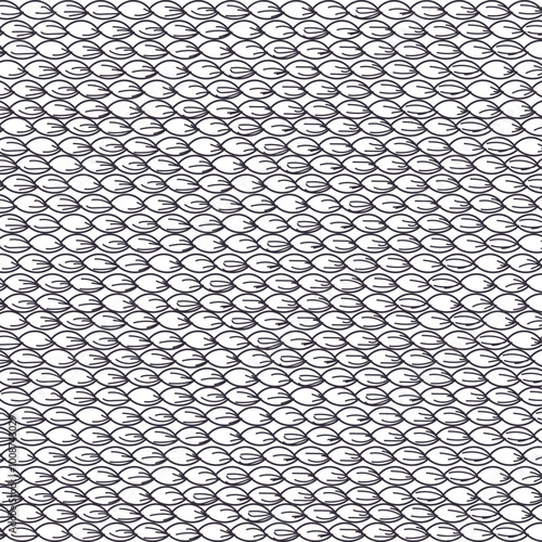 A woven surface with puffy braided elements or strands.