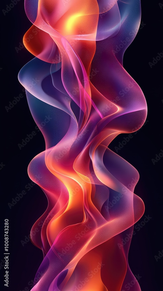 vibrant vertical wallpaper featuring flowing abstract neon ribbons in shades of purple, pink, and orange, creating a dynamic and glowing visual effect against a dark background vibrant vertical wallpaper featuring flowing abstract neon ribbons in shades of purple, pink, and orange, creating a dynamic and glowing visual effect against a dark background