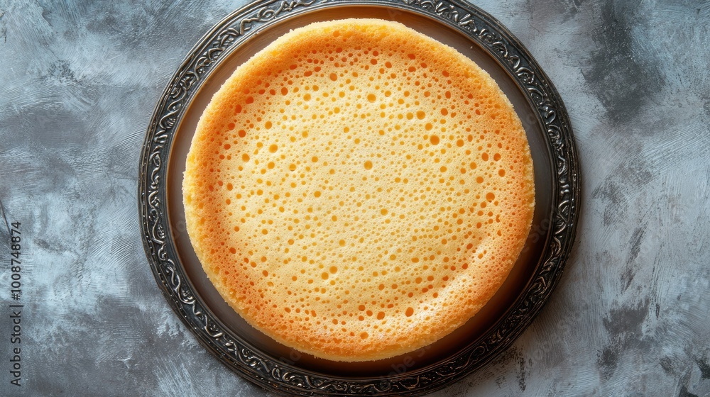 Top view of a sweet milk cake, a popular dessert among South Asian children Top view of a sweet milk cake, a popular dessert among South Asian children